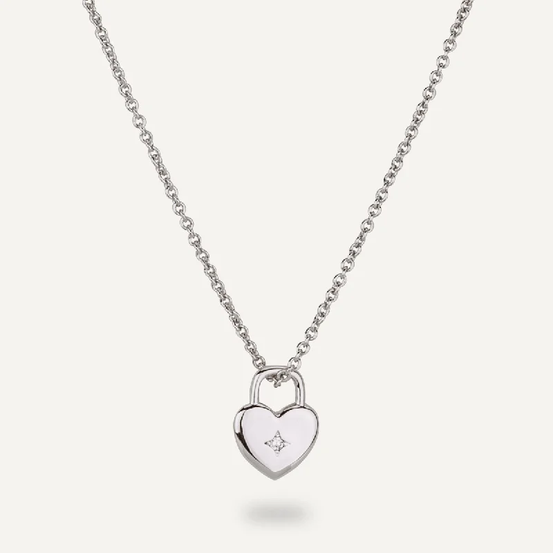 best necklaces for women-Emily Beaded Heart Necklace In Silver-Tone