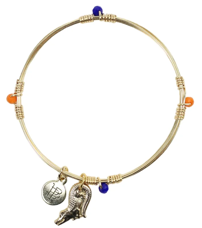 infinity bracelets for women-infinity bracelets for women-The Gameday Bangle - Orange + Blue