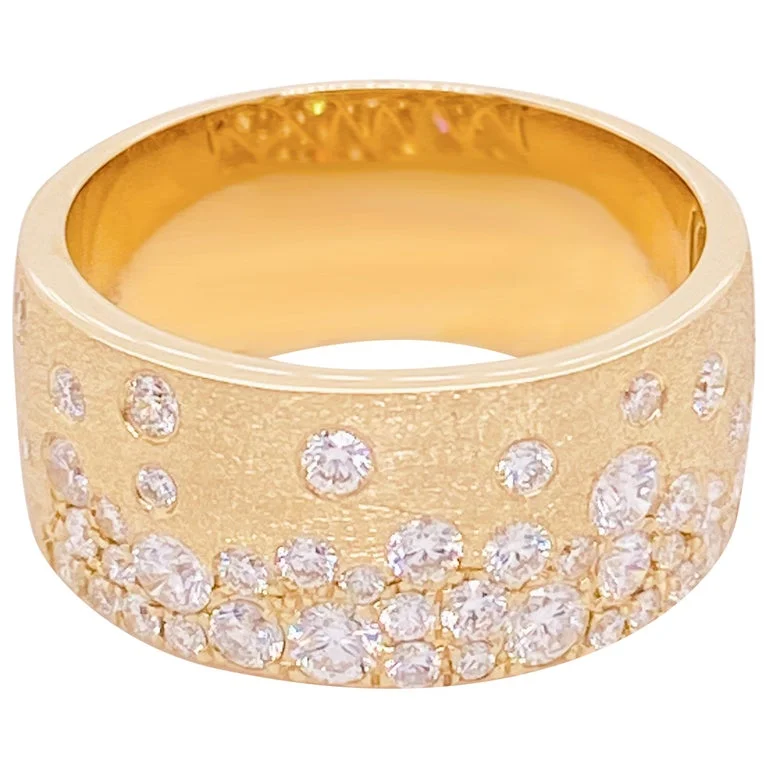 radiant diamond rings for women-Diamond Galaxy Confetti Wide Band