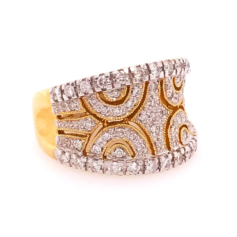 romantic rings for women-Contemporary Anniversary Diamond Band