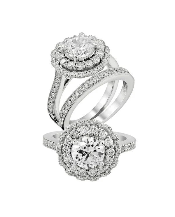 vintage style engagement rings-Diamond Engagement Ring