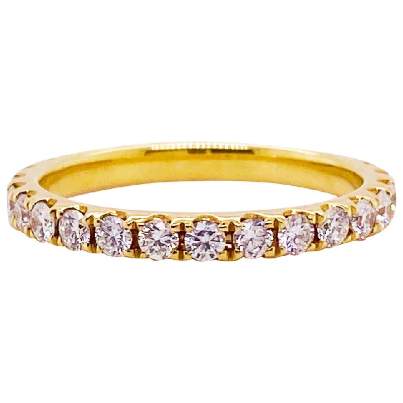 yellow gold engagement rings-Diamond Eternity Band