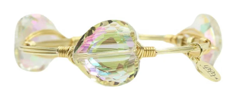 classic bangle bracelets for women-classic bangle bracelets for women-The Iridescent Heart Bangle Bracelet