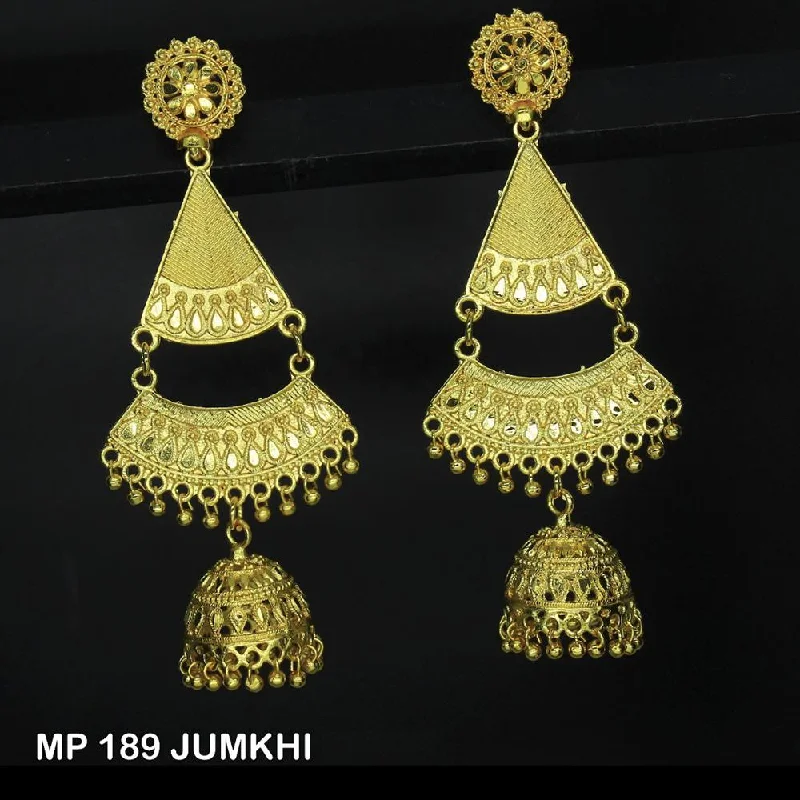 Mahavir Forming Gold Plated Jhumki Earrings  - MP 189 JUMKHI