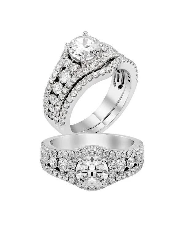 engagement rings with pink diamonds-Diamond Engagement Ring