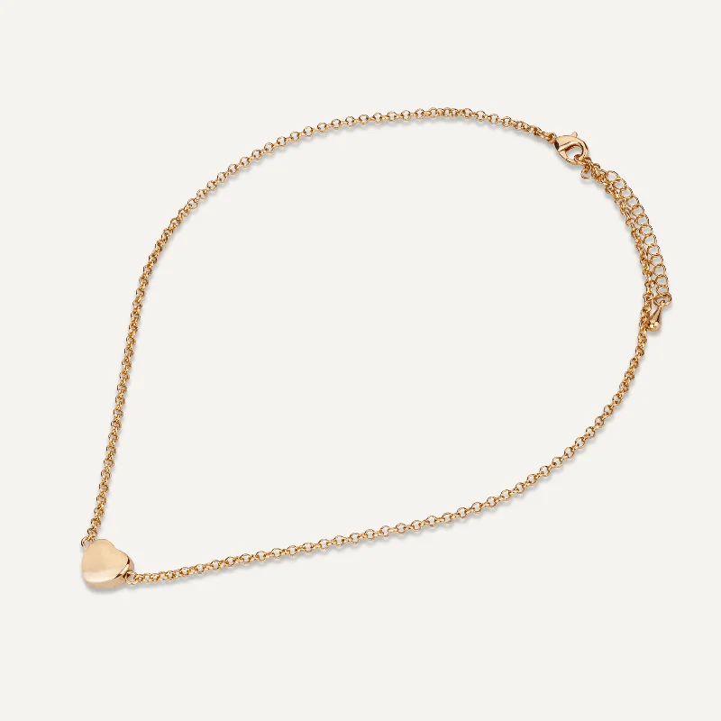 best gold necklaces for women-Keira Heart Necklace In Gold-Tone