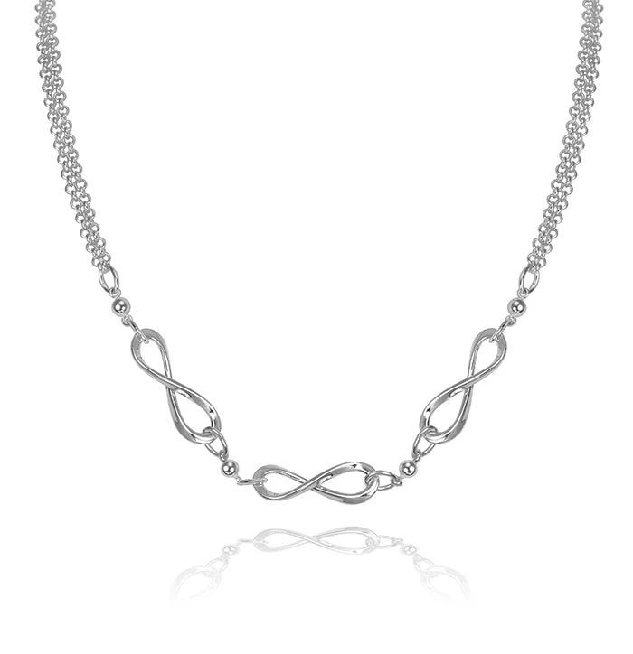 celebrity style necklaces for women-Triple Infinity Necklace