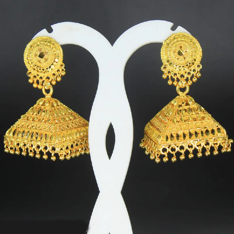 Mahavir Forming Gold Plated Jhumki Earrings - DI JUMKHI 343