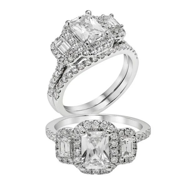 classic white gold engagement rings-Diamond Engagement Ring