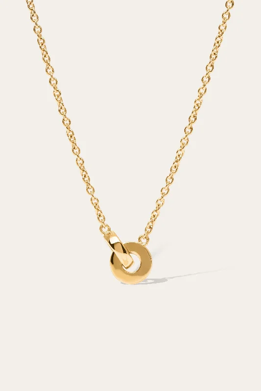 elegant necklaces for women-Orbit gold vermeil chain necklace