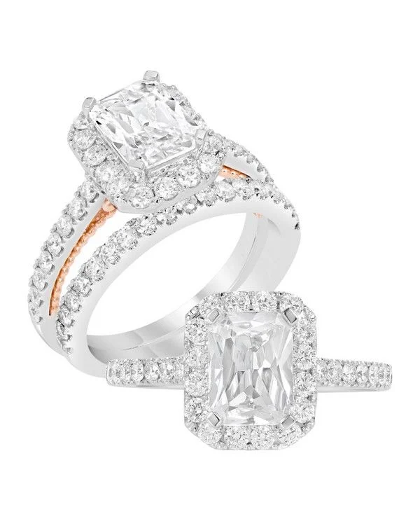 square-cut engagement rings-Diamond Engagement Ring