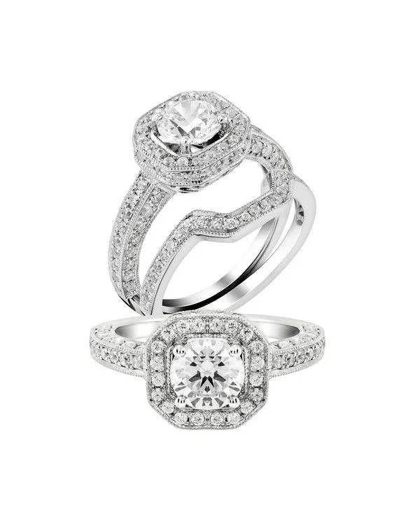 two-tone engagement rings-Diamond Engagement Ring