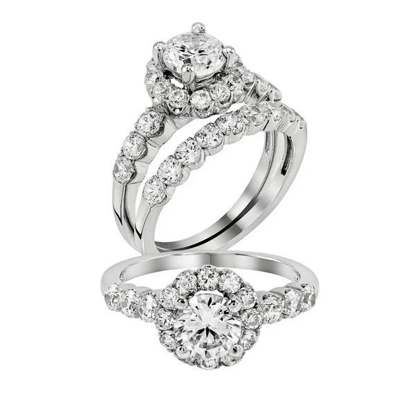 engagement rings with pink diamonds-Diamond Engagement Ring