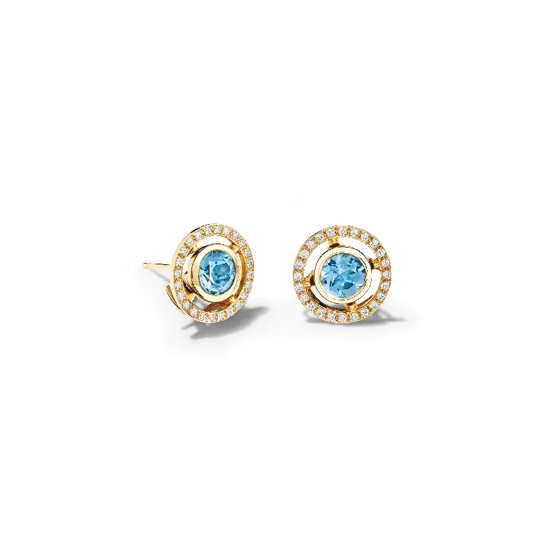 Stella Earring Halos 18ct Yellow Gold - Diamond