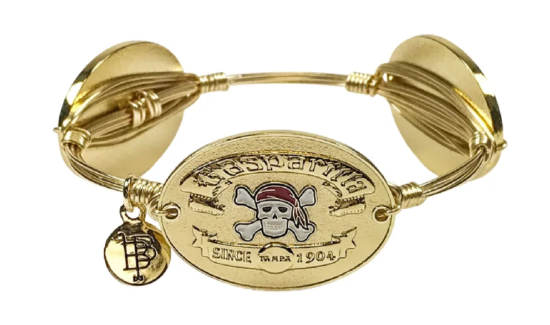 elegant bracelets for women-elegant bracelets for women-Gasparilla Skull Bangle