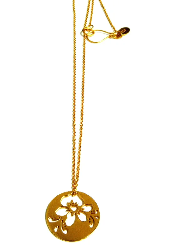 statement chain necklaces for women-09.Flowerdisc Necklace