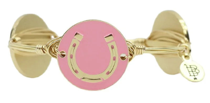 designer bangles for women-designer bangles for women-The Horseshoe Bangle Bracelet - Pink