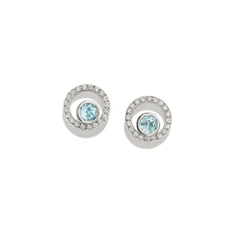 Rosetta Earring Halos 18ct White Gold - Diamond Pavé