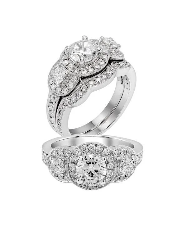 two-tone engagement rings-Diamond Engagement Ring