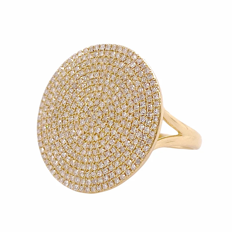 special rings for women-Diamond Pave Disco Ring