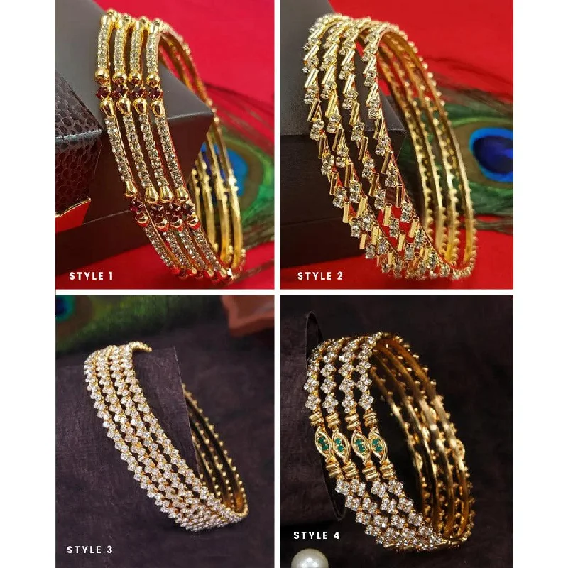 silver bracelets for women-silver bracelets for women-Matte Gold Bangles, 4 Bangle set, 22k Gold Plated, Matte finish, Traditional Indian, Wedding Bangles, Bracelet Set, Kadas