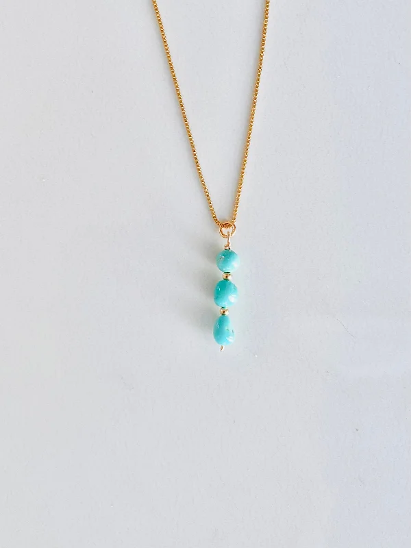 celebrity style necklaces for women-Sleeping Beauty Turquoise Pendant Necklace