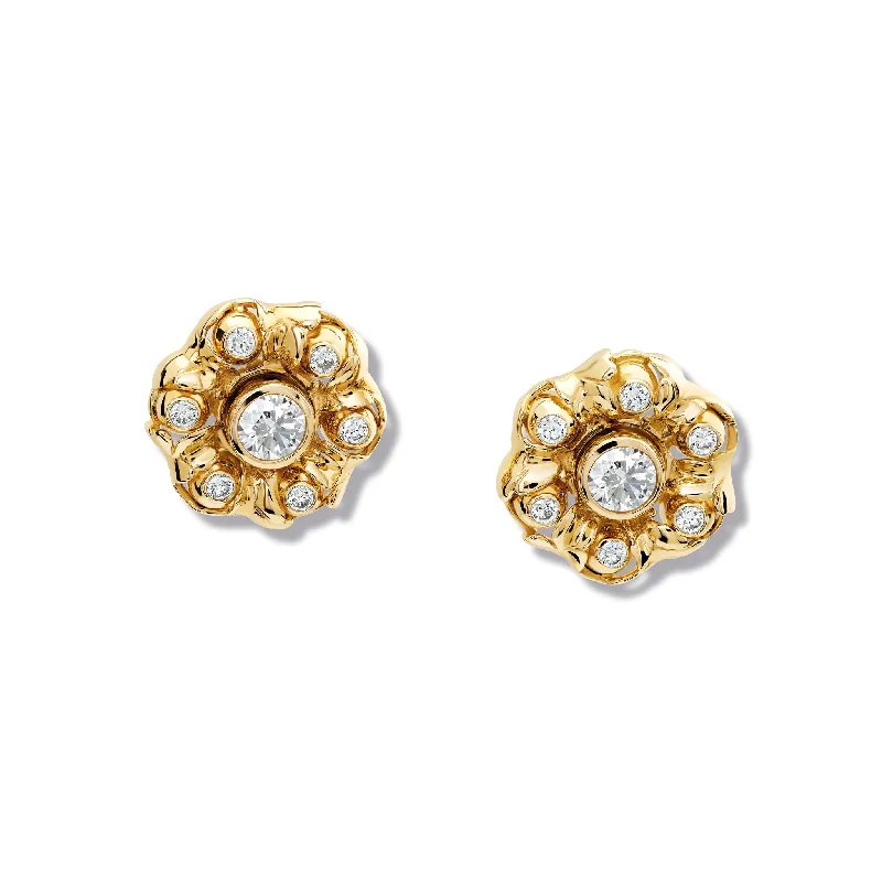 Songe de Vaux Earring Halos Yellow Gold - Diamond