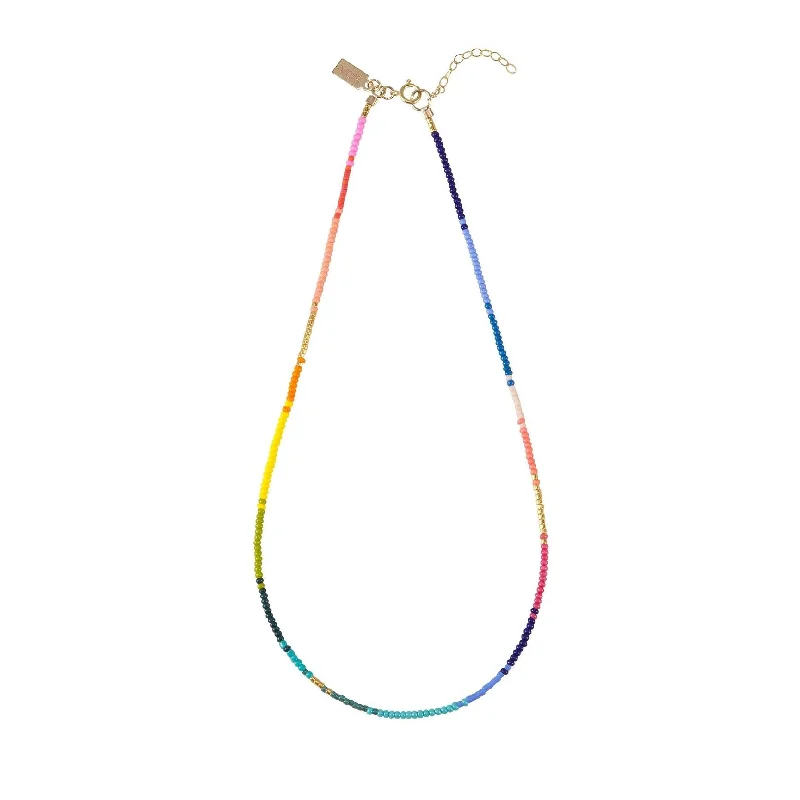 custom necklaces for women-Short Endito Rainbow Necklace - ASSORTED RAINBOW