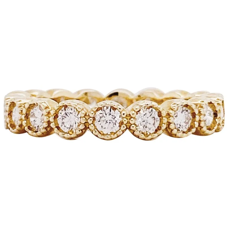 luxury rings for women-Diamond Bubble Eternity Band