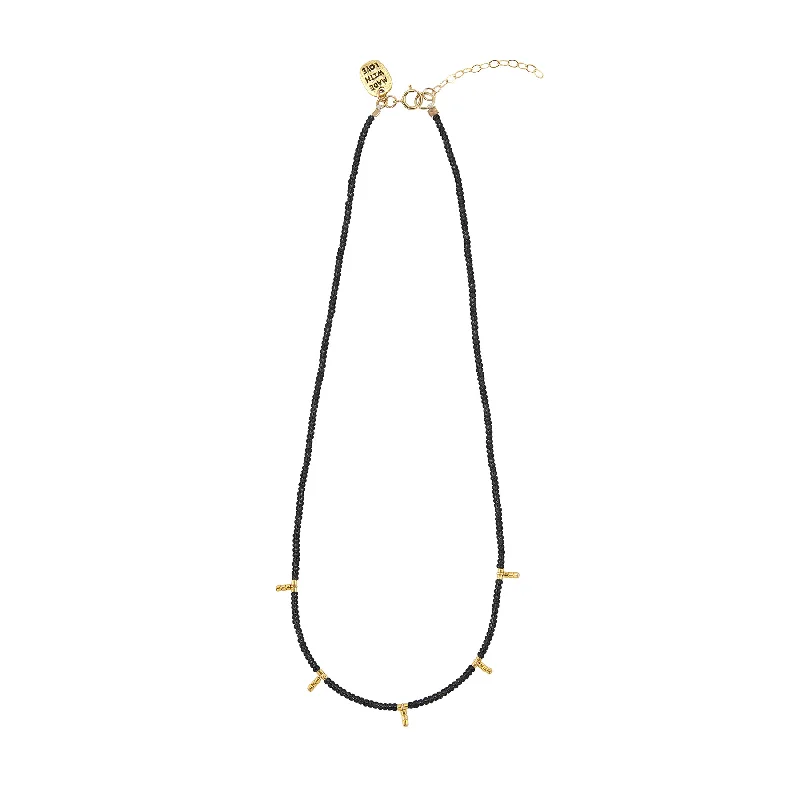 best necklaces for women-5 Drop Kisongo Necklace - BLACK