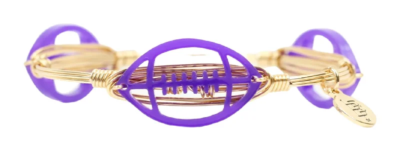 matching bangles for women-matching bangles for women-The Acrylic Football Bangle Bracelet - Purple