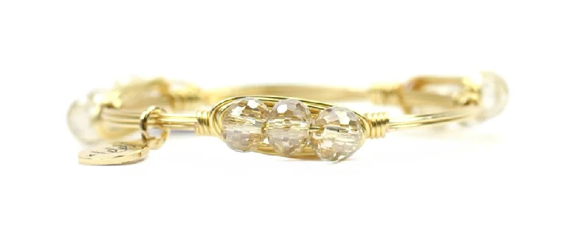 diamond cuff bracelets for women-diamond cuff bracelets for women-Kids' Triple Champagne Bangle