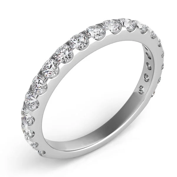 luxury gemstone rings for women-Diamond Straight Ling Band