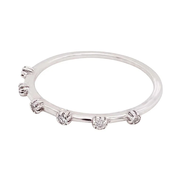 stackable rings for women-Diamond Stackable Band