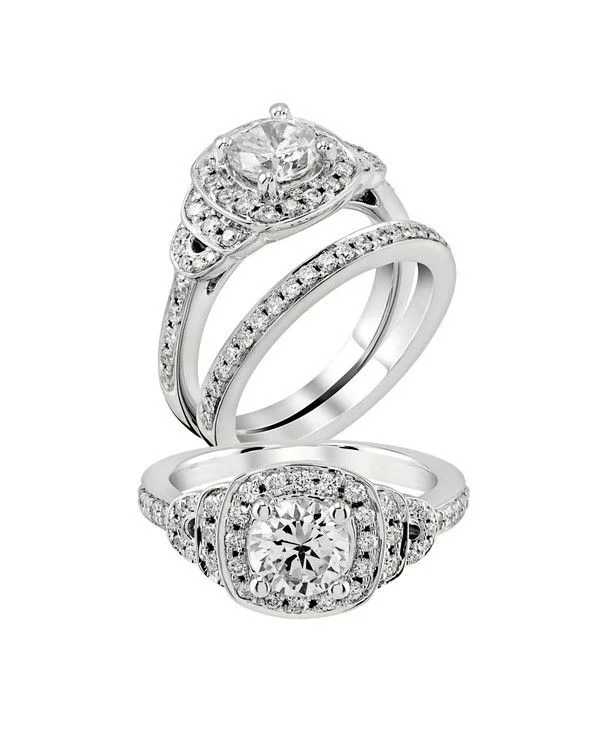 antique-style engagement rings-Diamond Engagement Ring