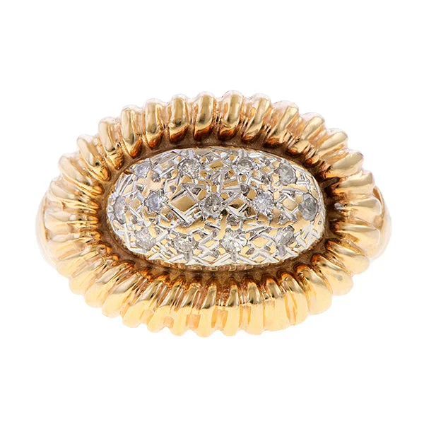 matching rings for women-Vintage Pavé Diamond Ring