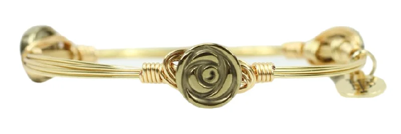 charm bangles for women-charm bangles for women-The Gold Pyrite Bangle Bracelet