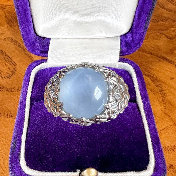 beautiful rings for women-Vintage Star Sapphire Ring, 10.30ct.