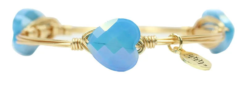 luxury bangles for women-luxury bangles for women-The Blue Heart Bangle Bracelet