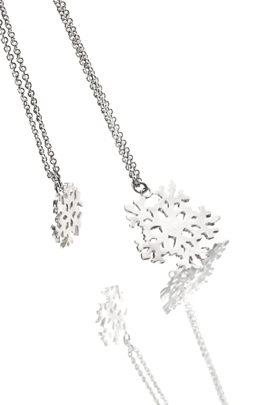 personalized heart necklaces for women-Snowflake Necklace