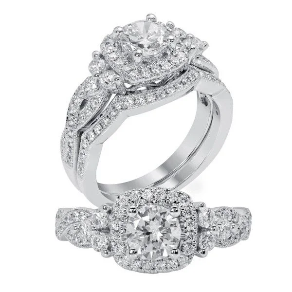 square-cut engagement rings-Diamond Engagement Ring