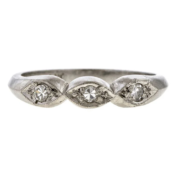 diamond wedding rings for women-Vintage Diamond Wedding Band