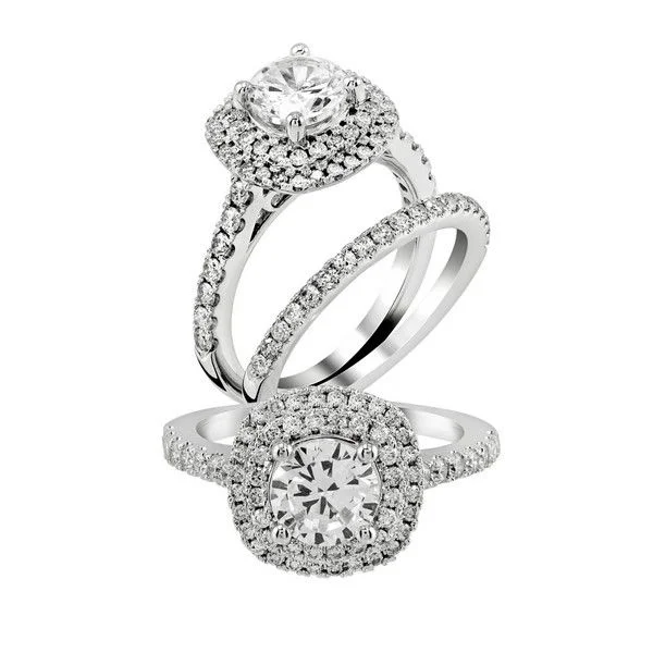 engagement rings with pink diamonds-Diamond Engagement Ring