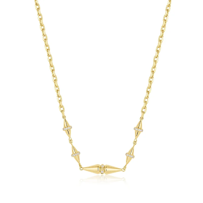 chic necklaces for women-Gold Geometric Chain Necklace