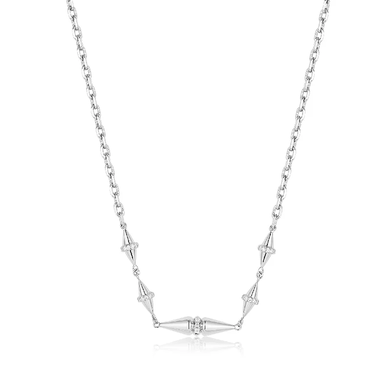 heart pendant necklaces for women-Silver Geometric Chain Necklace