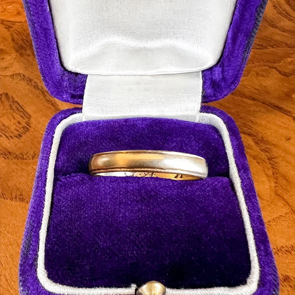 vintage gold rings for women-Vintage Wedding Band, 1919