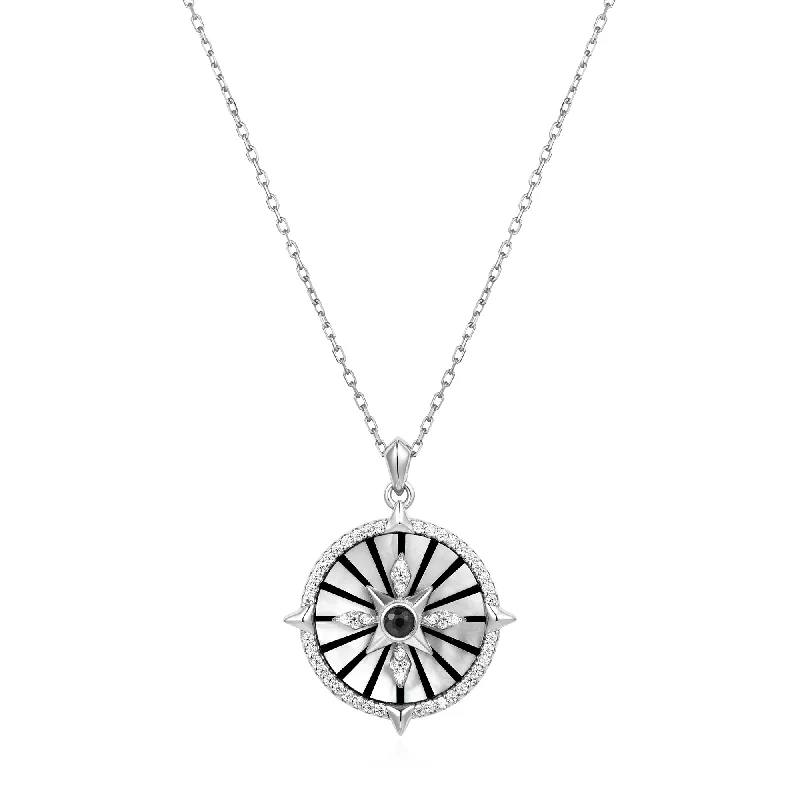 gold chain necklaces for women-Silver Astrolabe Necklace