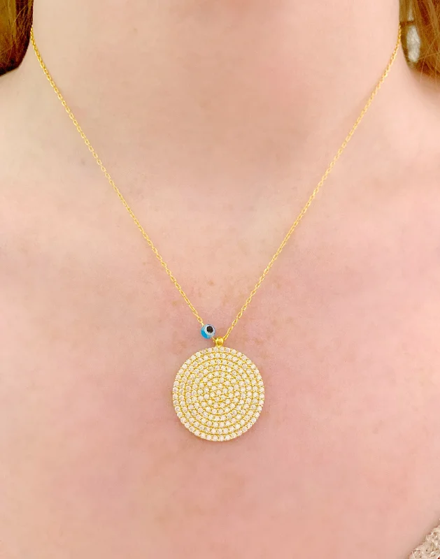 diamond pendant necklaces for women-Large Sun Necklace