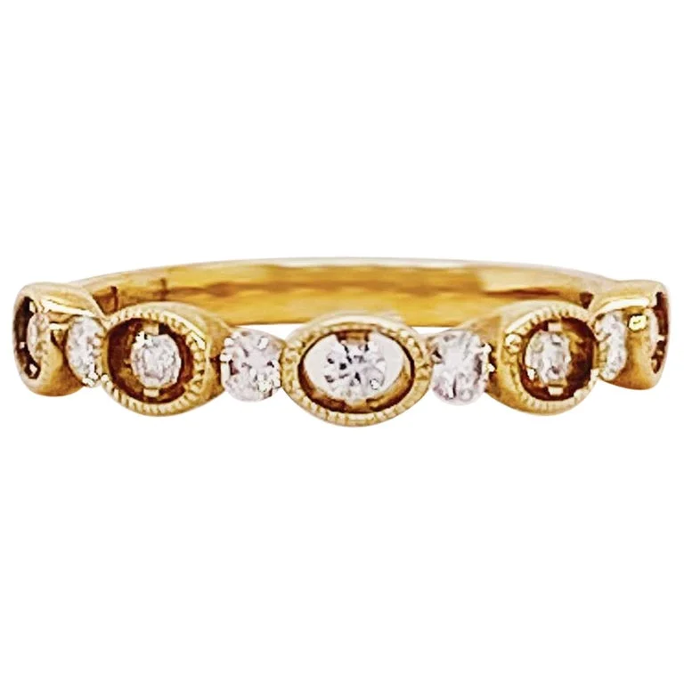 wedding rings for women-Diamond Bubble Band