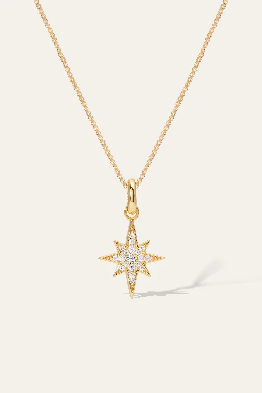 layered necklaces for women-Starburst Gold Vermeil Necklace